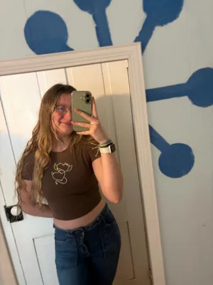 Y2K Alab Zumiez brown heart gem crop top thumbnail 2