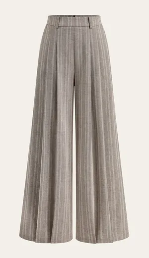 CoMMENSE Linen Blend Wide-Leg Pants COLOR - Brown, Size Medium Sold Out NWT thumbnail 1