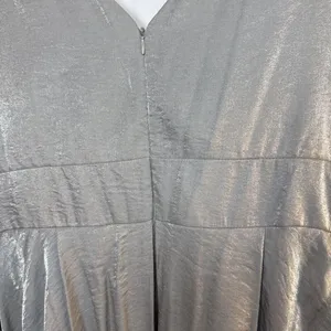 Midnight Velvet Silver Sleeveless MIDI Dress Preowned Size 12 thumbnail 14