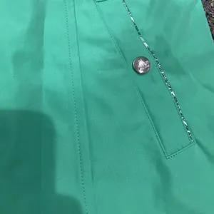Dennis Basso Women's Sz XXS Water Resistant Button‎ Front Jacket Green Paisley thumbnail 5