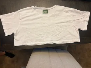 Daily Drills Soft Cropped Tee White thumbnail 1