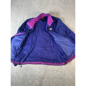 The North Face Jacket Womens Medium Purple Pink Fleece Full Zip Outdoors flaw*** thumbnail 6