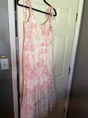 Pink Floral Dress Francesca's thumbnail 2