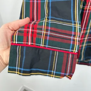 J. Crew Pajama Shirt Classic‎ Red Green Blue Stewart Tartan Plaid Cotton NWT thumbnail 6