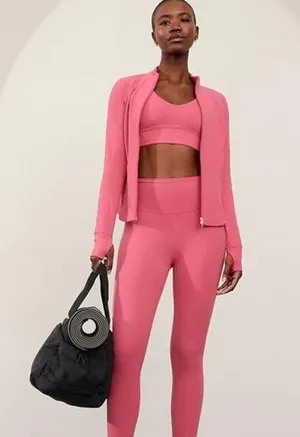 New Athleta S Salutation Jacket Dragonfruit Pink Size Small thumbnail 1