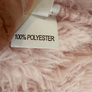 Women's Pink Sherpa Fleece Style Long Sleeve Lounge Bed Jacket Size M #260395 thumbnail 5