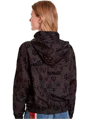Desigual Black Lined Jacket with Branded Neck Label thumbnail 12
