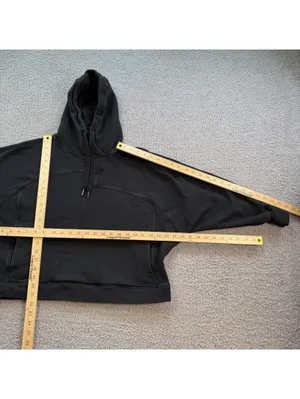 Lululemon Oversized Black Cotton Hoodie XS/S Women’s Pullover Boxy Heavyweight thumbnail 3