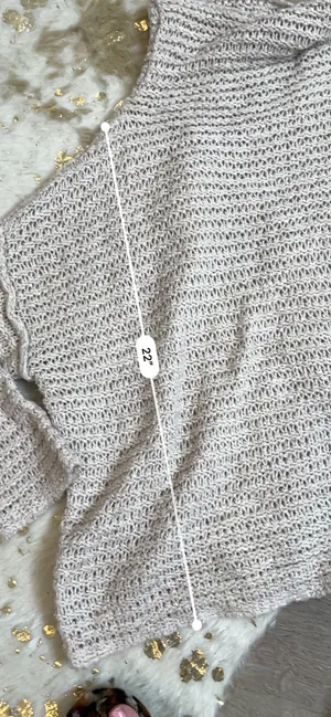 Aerie Beige Open Knit Turtleneck Sweater thumbnail 3