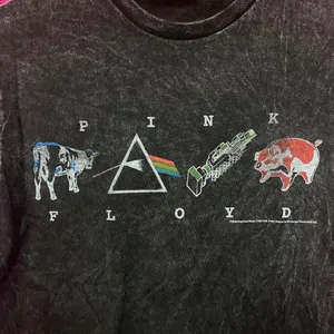 Pink Floyd Mineral Wash Logos Rock Tshirt size Small thumbnail 2