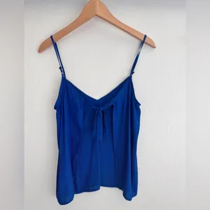 H&M Divided Royal Blue‎ V-Neck Cami Tank Top Size 4 thumbnail 5