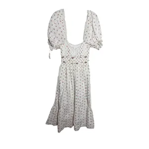 For Love & Lemons Guisti Floral Midi Dress – Smocked Bodice, Women’s Size S thumbnail 5