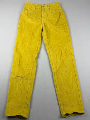 BDG Urban Outfitters Corduroy Mom Pants Womens 26 Mustard Yellow High Rise Y2K thumbnail 1