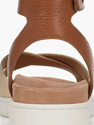 NEW $145 Vionic Uptown Merced Platform Sandal 6 M, GOLD Leather thumbnail 7