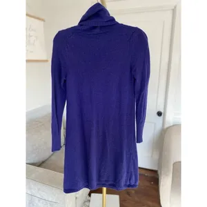 Banana Republic Cashmere Wool Mini Dress Sweater Cowl Neck Quiet Luxury Scandi S thumbnail 3