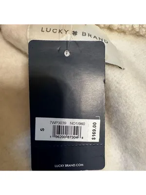 Lucky Brand White Sherpa Button Up Jacket Small thumbnail 2