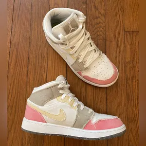 Nike Air Jordan 1 Mid Pastel Grind - Size Women’s 6 / Youth 4.5 thumbnail 1