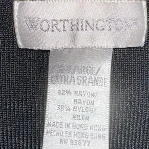 Worthington‎ XL Black Cardigan Sweater Button Front Lightweight Classic Workwear thumbnail 3