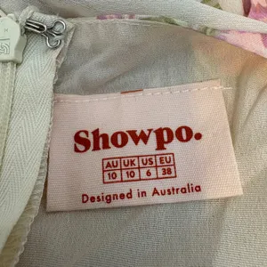 Showpo White Pink Floral Long Sleeve Mini Dress Ruched Waist Coquette Size 6‎ thumbnail 5