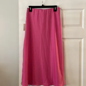 A New Day Elegant Pink Maxi Skirt size S length 30” waist 28”elastic brand new thumbnail 5
