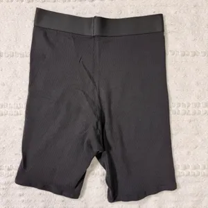 Aerie Real Good Black Ribbed High Waisted Boyshort‎ Biker Shorts Womens Small thumbnail 2