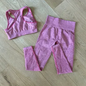 Lilia's Active - Racerback Sports Bra & Leggings in Pink thumbnail 4