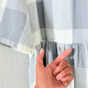 Roolee Gray Buffalo Check plaid gingham Maddie midi maxi dress L thumbnail 15