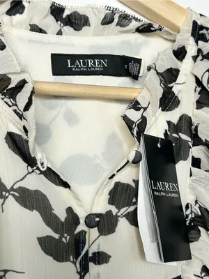 Lauren Ralph Lauren Floral Ruffle Trim Dress thumbnail 9