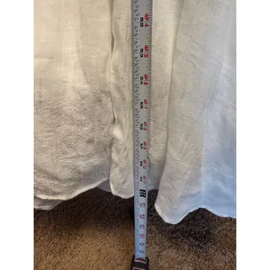 Audrey Parks Francesca's White Ruffle Maxi‎ Large Dress Beach Bridal Feminine thumbnail 7