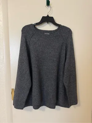 Vince Camuto Heather Gray Knit Crewneck Raglan Sleeve Sweater NWT Size 1X thumbnail 2