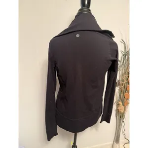 Lululemon Origami In Stride Black Full Zip High Neck Jacket‎ Size 4 thumbnail 3