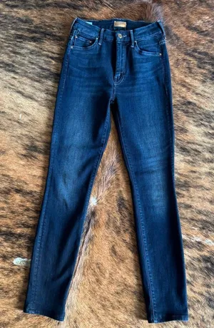 Mother Denim Looker High Rise Skinny Jeans Dark Wash Size 24 thumbnail 1