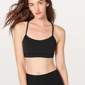Lululemon Black Flow Y Bra Size 6 thumbnail 1