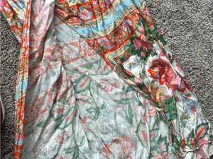 Misa Los Angeles One-Shoulder Floral Serina Maxi Dress in White, Pink, Green thumbnail 5