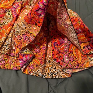 Set of 2 SHEIN CURVE Paisley Printed Flounced Layered Shorts Size 1XL thumbnail 12