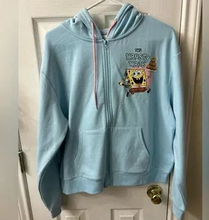 SpongeBob Women’s Sweater Blue Size L thumbnail 1