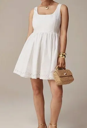 J. crew Fit-and-flare mini dress w/ Rick Rack Trim thumbnail 1
