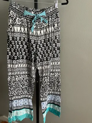 Anthropologie E by Eloise Printed Lounge Pajama Pants Size Medium thumbnail 2