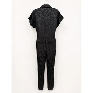 Good American Jumpsuit Women S Summer Boss Black‎ Jacquard Animal Print Mob Wife thumbnail 12