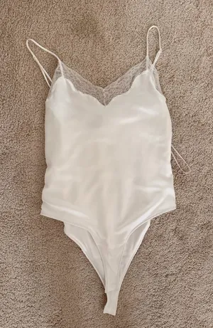 White Lace NWT Zara Bodysuit thumbnail 1