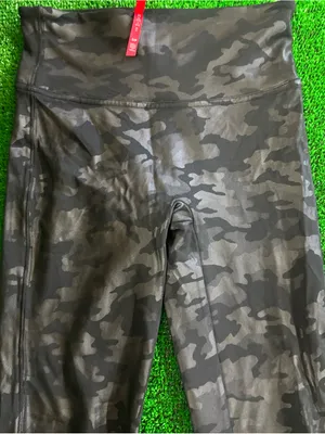 SPANX Black Camo High-Waist Leggings thumbnail 3