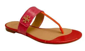 Tory Burch Pink Orange Kira Thong Sandals Sz. 7 thumbnail 1