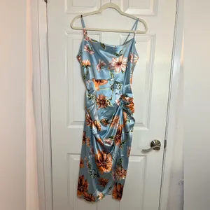 Women Floral Blue Midi dress Size‎ Medium thumbnail 4