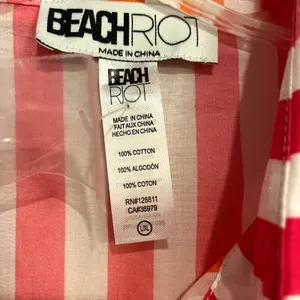 Beach Riot Shirt Alex Sunset Stripes Button Down Swim Cover Up L/XL NWT thumbnail 5
