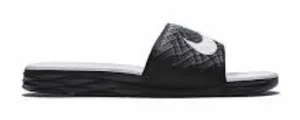 Nike Benassi solarsoft slides black & white size‎ 5 thumbnail 1