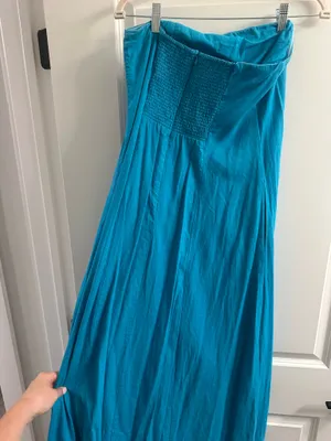 1 State Blue linen maxi dress thumbnail 4