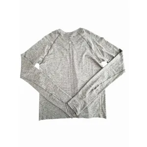 Lululemon Swiftly Womens Size 8 Gray Top Tech Long Sleeve Activewear #JJJ3-4 thumbnail 4