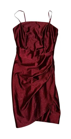 Emerald Sundae Glitter ruched bodycon mini cocktail dress thumbnail 1