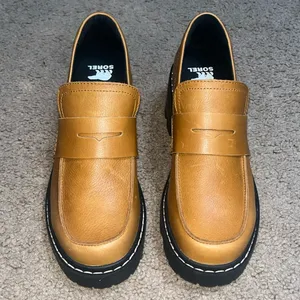 SOREL Joan Now City Loafer‎ Chunky Platform Canyon Gold Black 9 thumbnail 3
