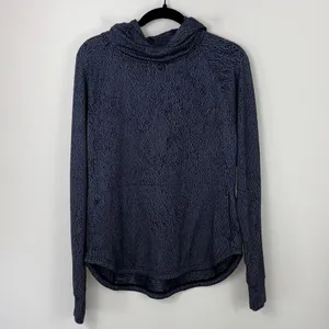 Lululemon Pick Up The Pace Long Sleeve Sweatshirt Luon Womens Size 10 Blue Black thumbnail 3